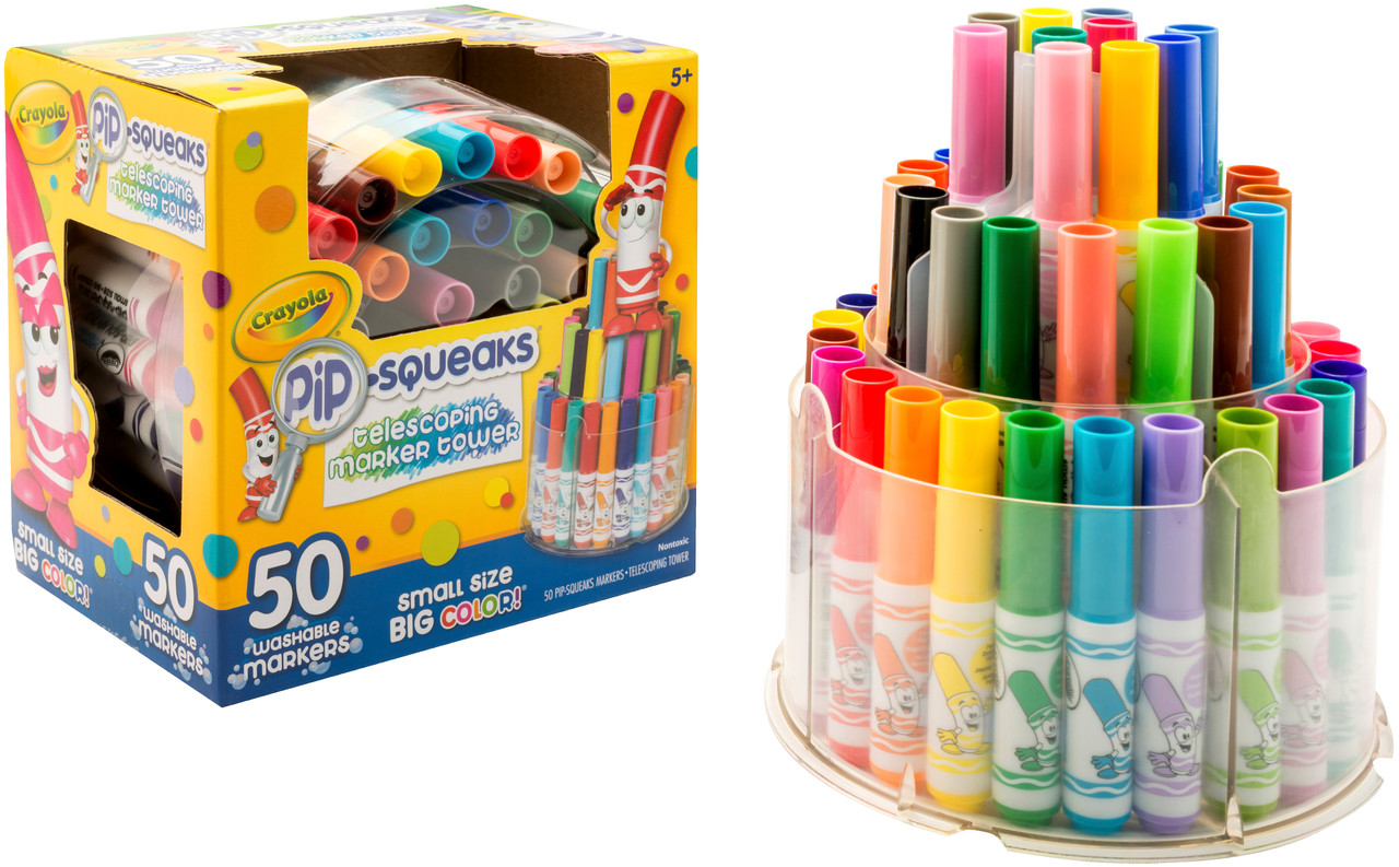 

Фломастеры маркеры Crayola Washable PIP-Squeaks 50 цветов