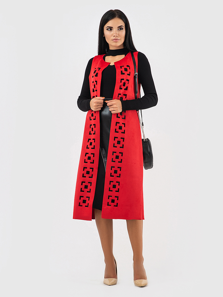 

Кардиган женский красный, Размер 42/50 KD-LuKs-1644В