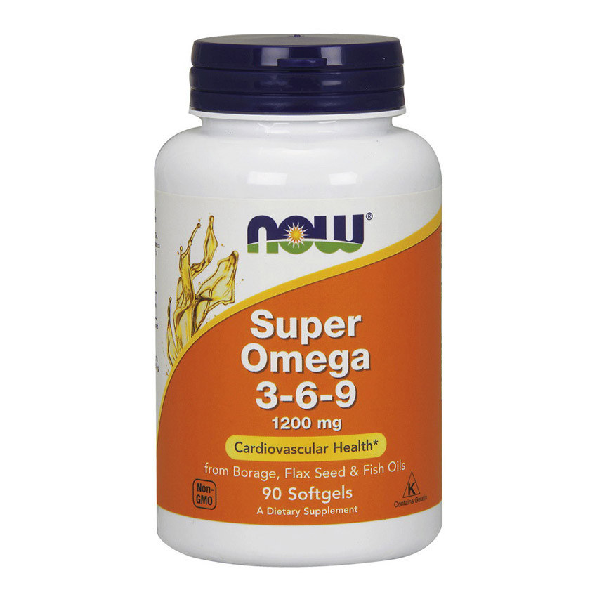 

Супер Омега 3-6-9 рыбий жир Нау Фудс / Now Foods Super Омега 3-6-9 1200 мг 90 softgels