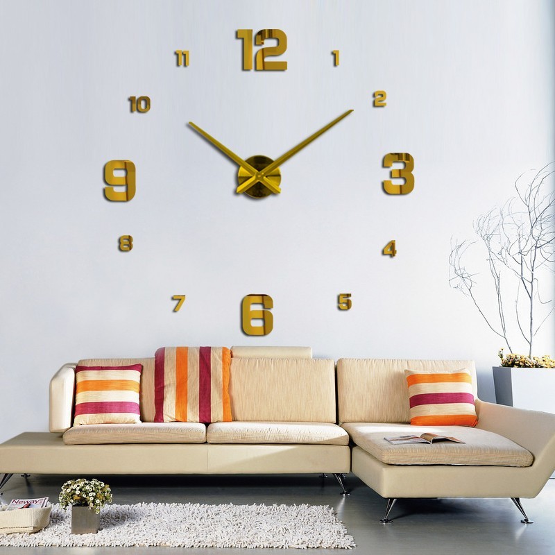 

Настенные 3d часы Timelike BIGSMALL 130см Gold