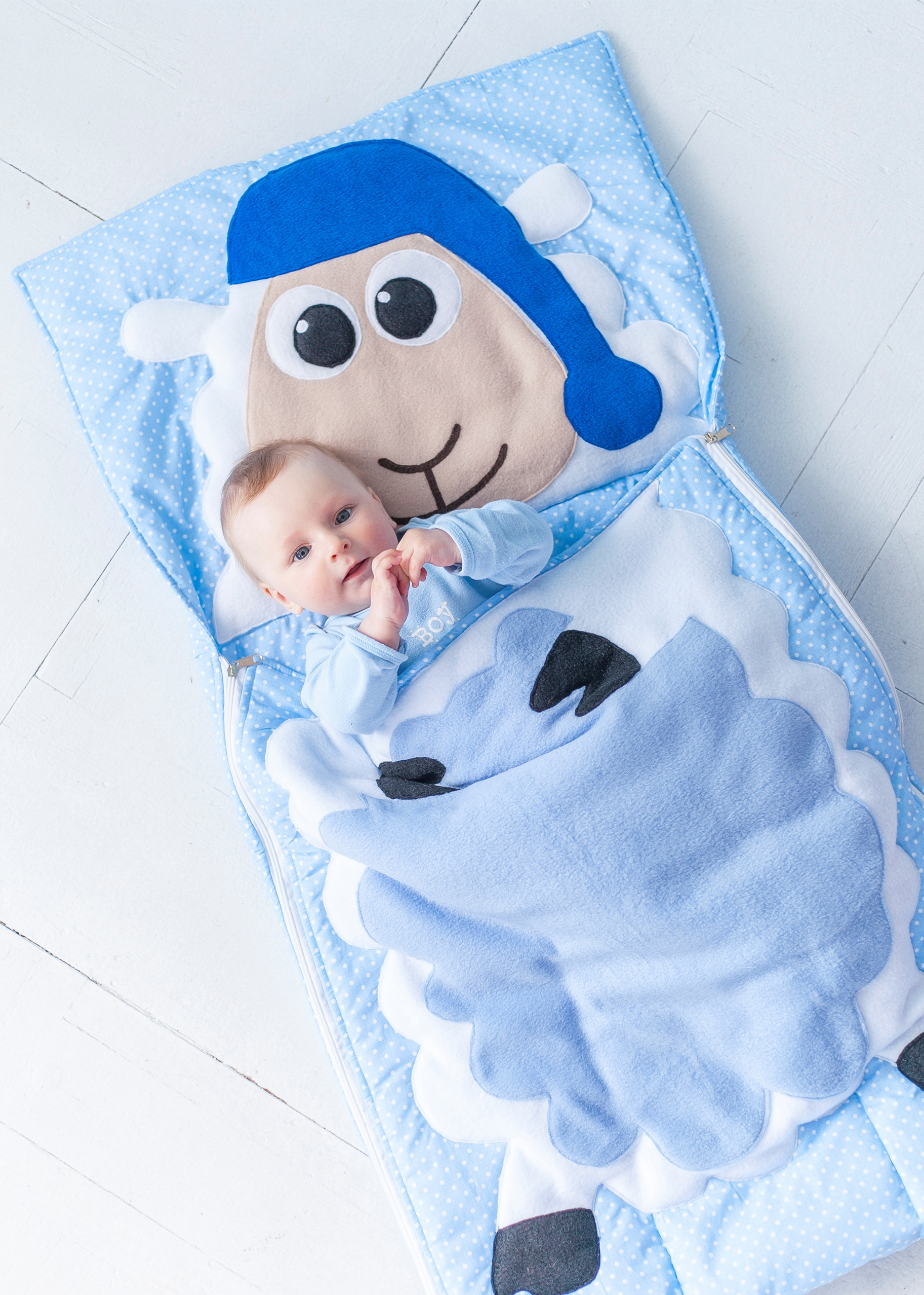 

Спальний мішок дитячий сліпик Nighty Night Баранчик L 170х70 см