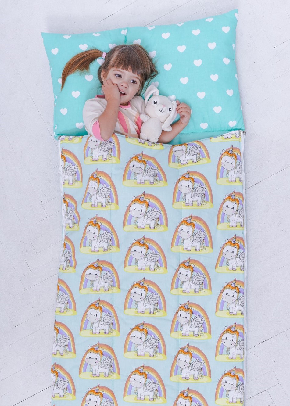 

Спальный мешок детский, слипик Nighty Night Радужные единорожки S 120х60 см