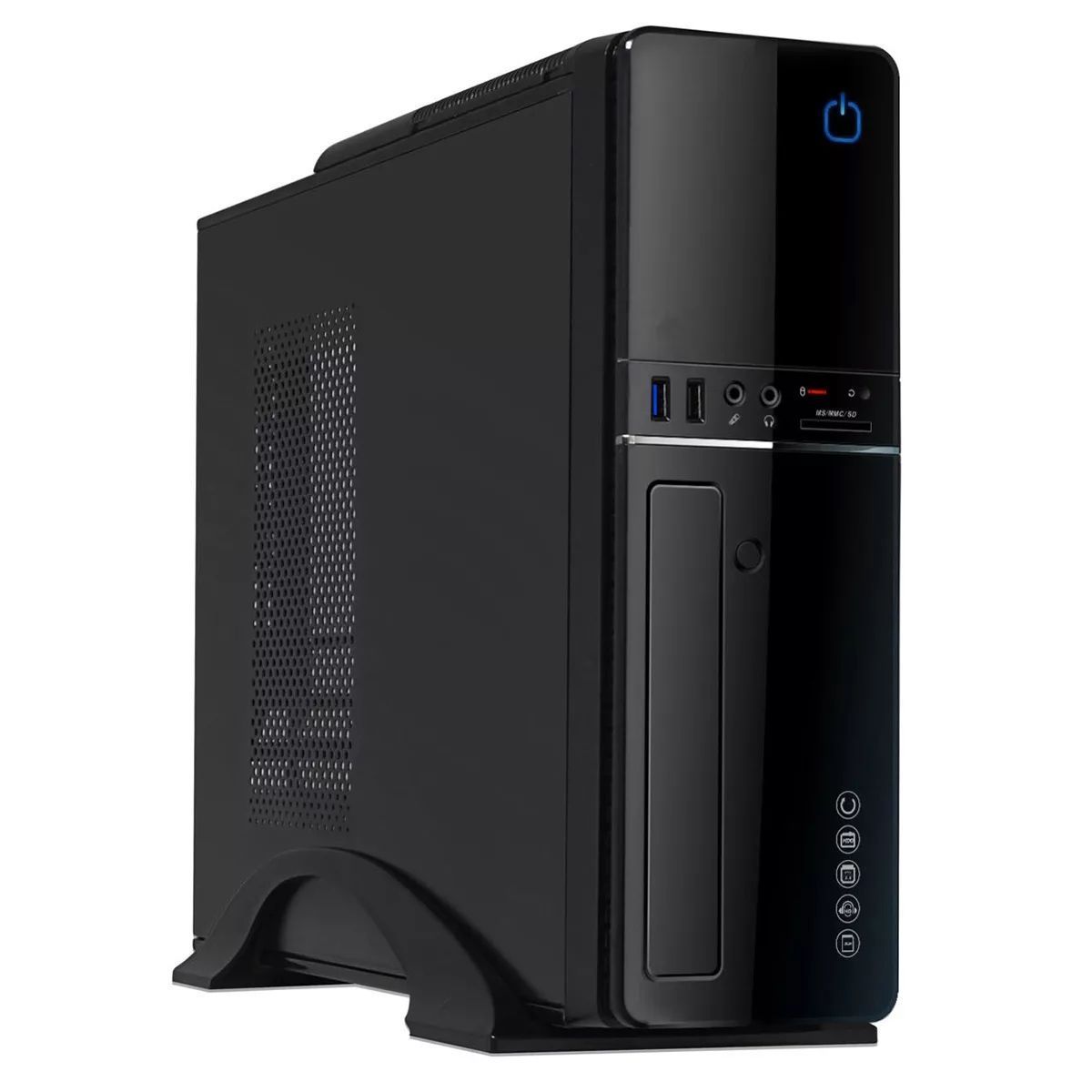 

Корпус Logicpower S607 BK 400W Slim, 8см, 2хUSB2.0, Cardreader, Black