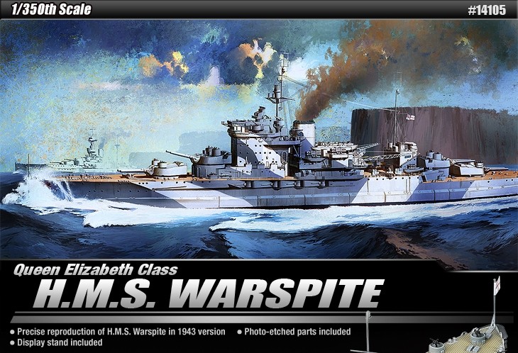 

Сборная модель ACADEMY H.M.S. Warspite (14105)