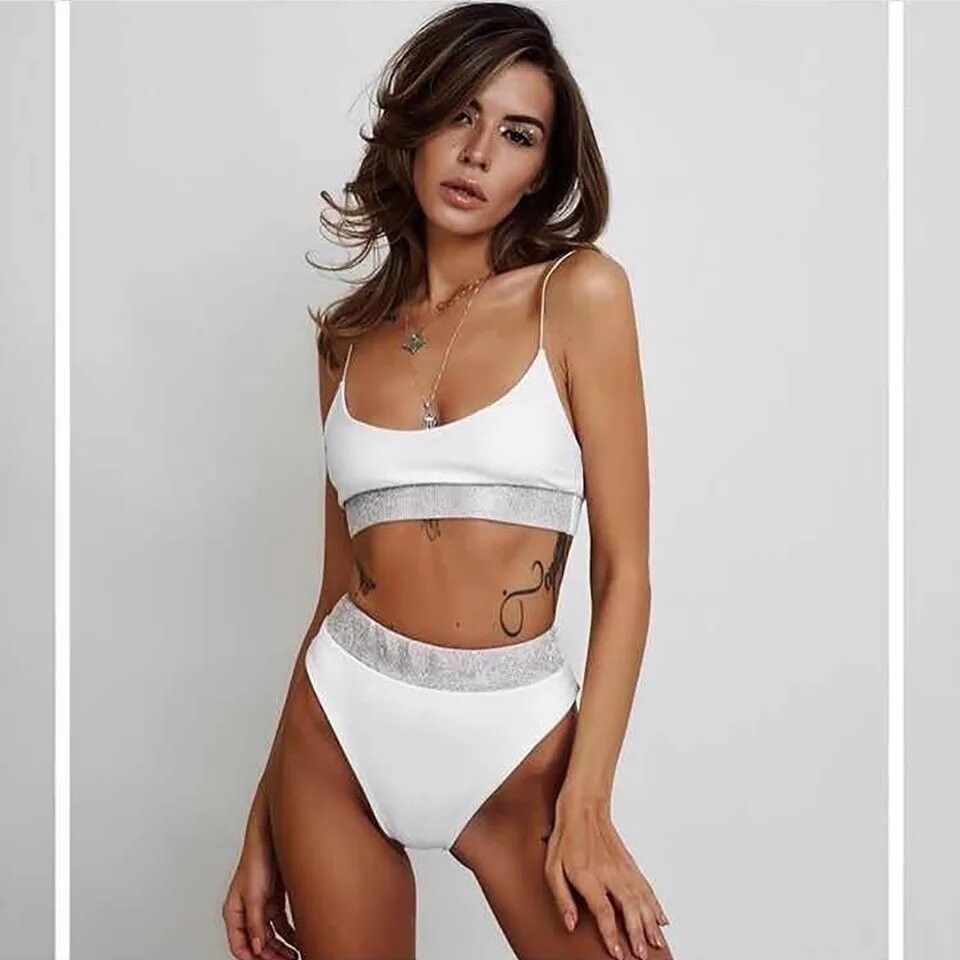 

Купальник Pikos раздельный Бритни белый цвет M (2799)