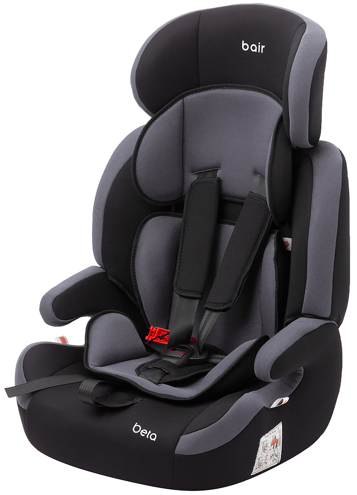 

Автокресло Bair Beta 1/2/3 (9-36 кг) DB2423 черный - серый. 32888