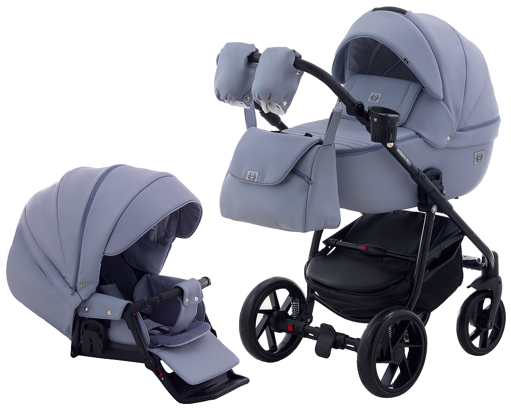 

Коляска 2 в 1 Adamex Hybryd Plus кожа 100% BR333 лавандовый. 33735