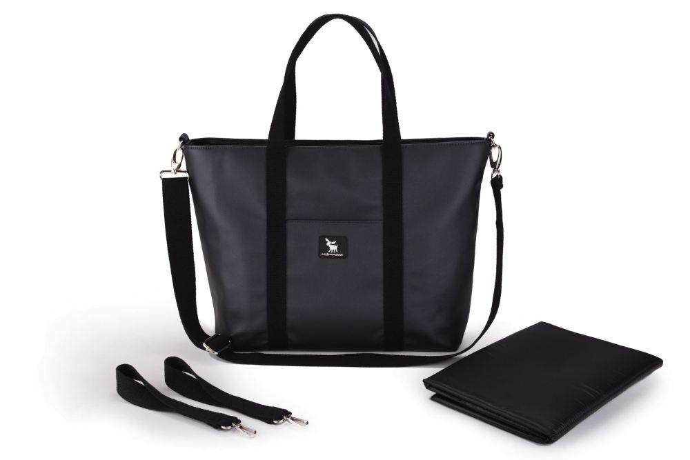 

Сумка для коляски Cottonmoose Shopper 750/148 pearl black leather (черный эко-кожа). 31296