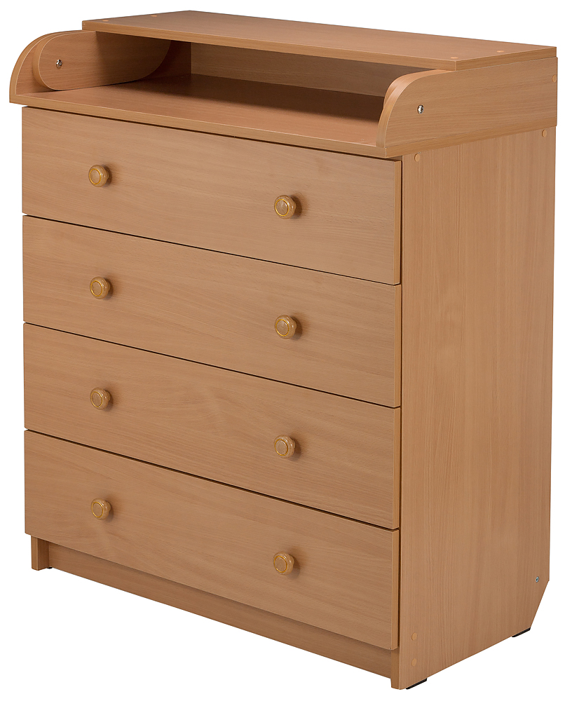 

Пеленальный комод Babyroom Комод 4 тел.Big 102x80x50 бук. 34499