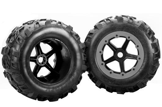 

Team Magic E6-3 Mounted Tire 7.1" Size - New 5 spokes wheel 2p. 30643