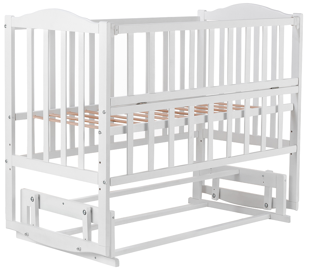 

Детская кровать Babyroom Зайчонок ZL201 маятник, откидной бок белая. 31007