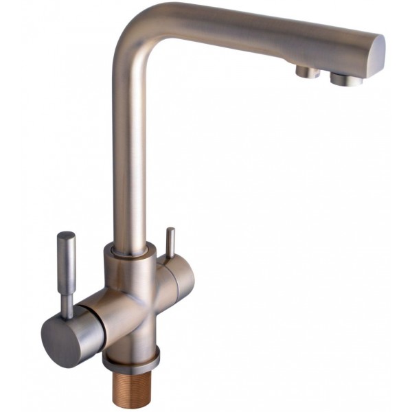 

Смеситель GLLR-0888 BRONZE LAZER ЧЕРНЫЙ Globus Lux комбинированный под ОСМОС на гайке