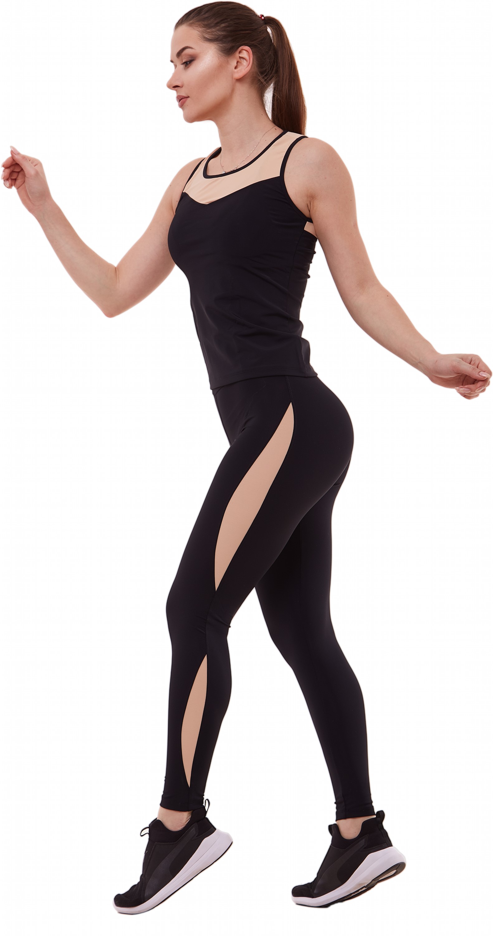 Костюм для фитнеса Go Fitness 2019-300-7 M-L Черно-бежевый – в интернет ...
