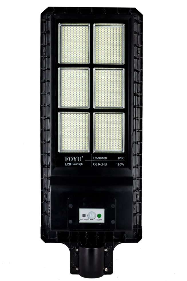 

Уличный светильник FOYU LED на солнечной батарее 180 Вт металл (FO-99180)