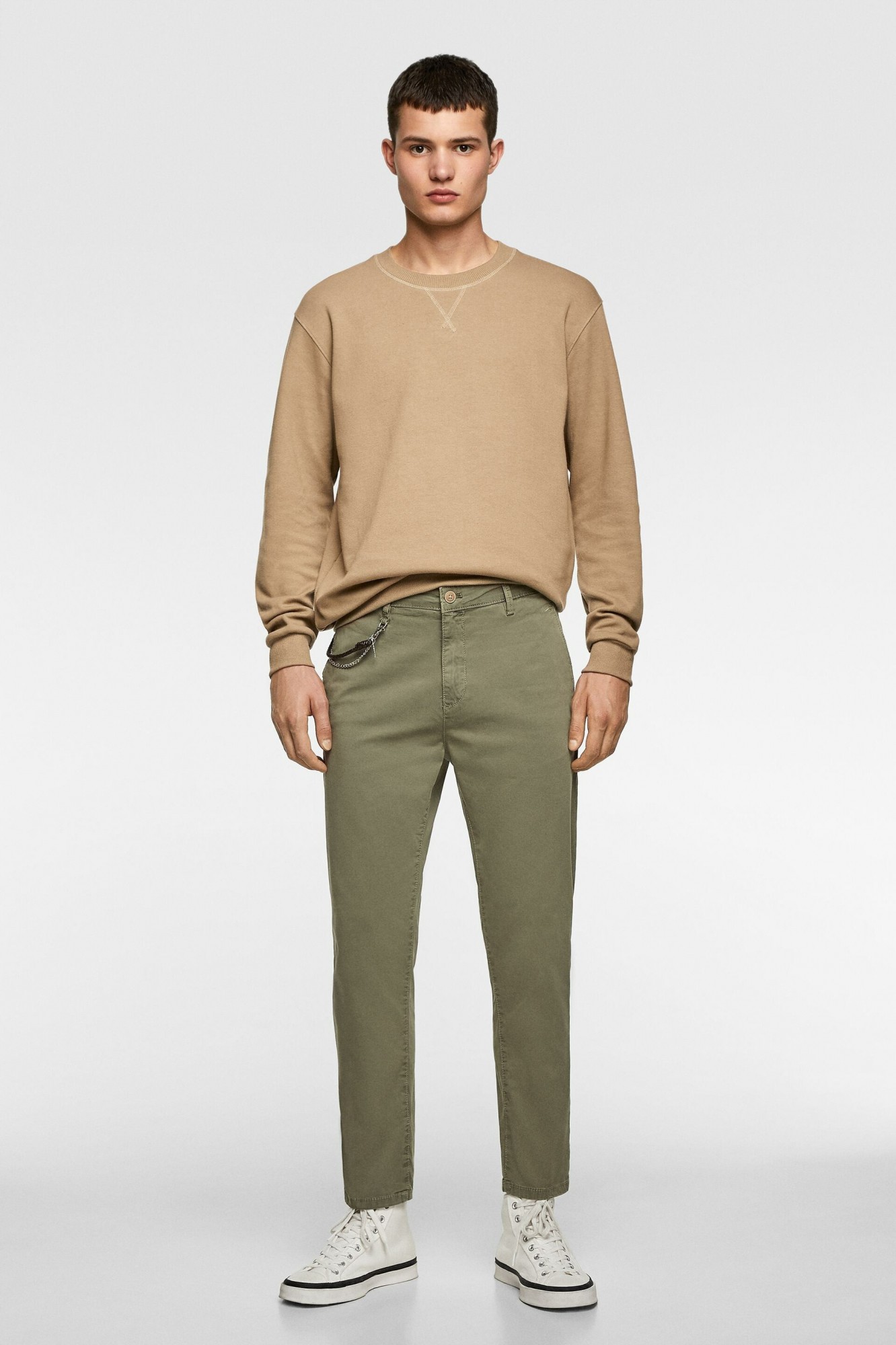 

Брюки Zara хаки зауженные демисезонные 36 (6786 407 506)