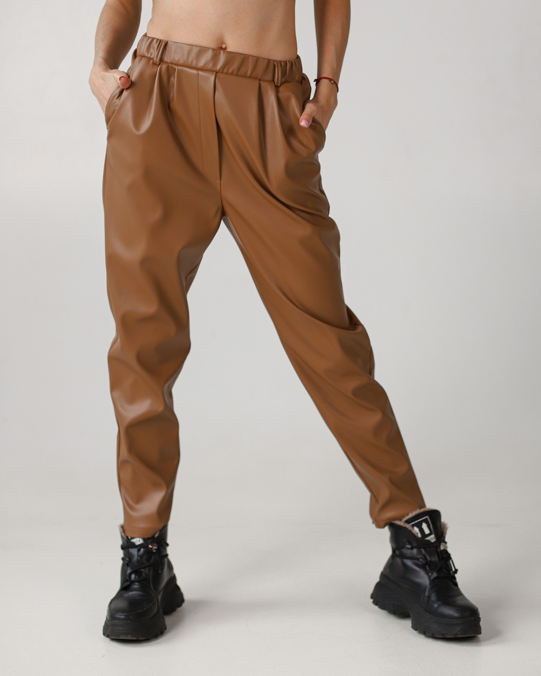 

Брюки деми Wear me штаны женские кожаные  Коричневый 2w/17/57, Брюки деми Wear me штаны женские кожаные M Коричневый 2w/17/57