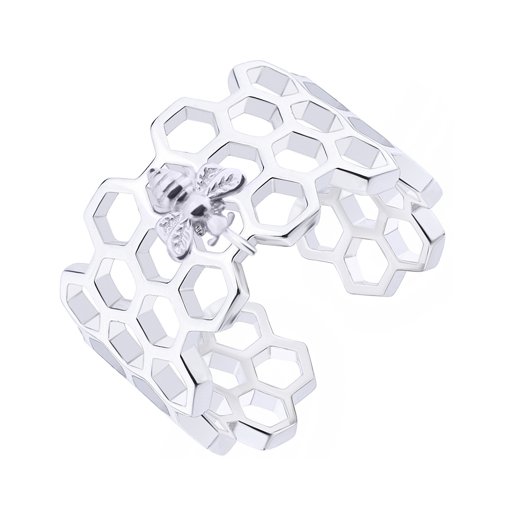 

Серебряное кольцо Silvex925 «Пчелы и Соты» 17.5 мм модели КК2/1041-17,5