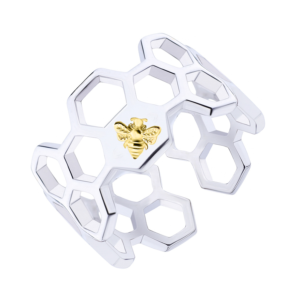 

Серебряное кольцо Silvex925 «Пчелы и Соты» 16.5 мм модели КК24/1040-16,5