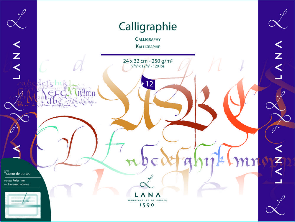 

Альбом для каллиграфии Lana 24х32см 250г 12л Calligraphie