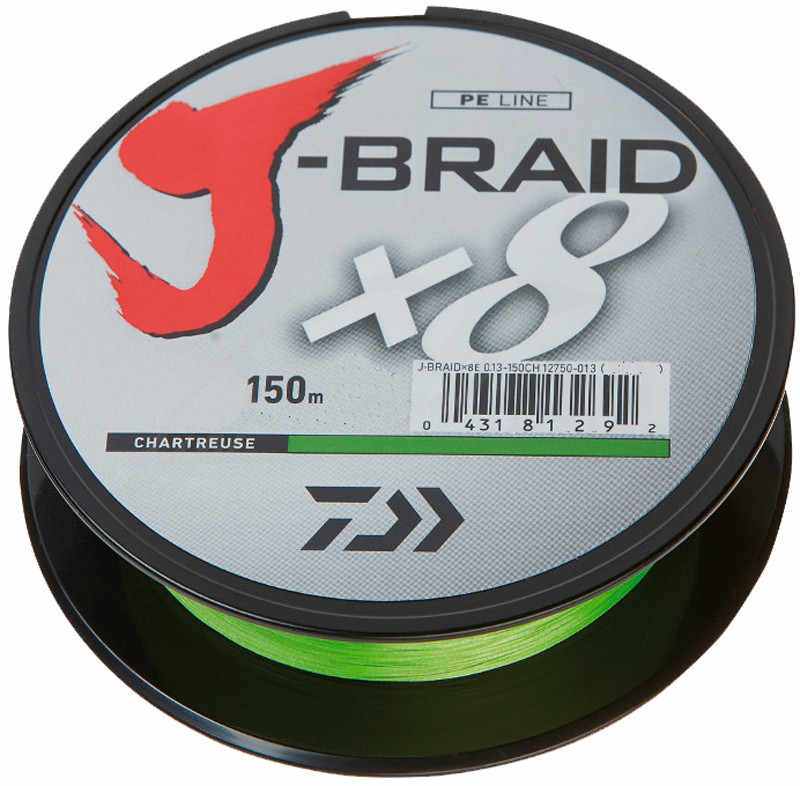 

Шнур рыболовный Daiwa J-Braid X8 0.24 мм 150 м 18 кг Chartreuse