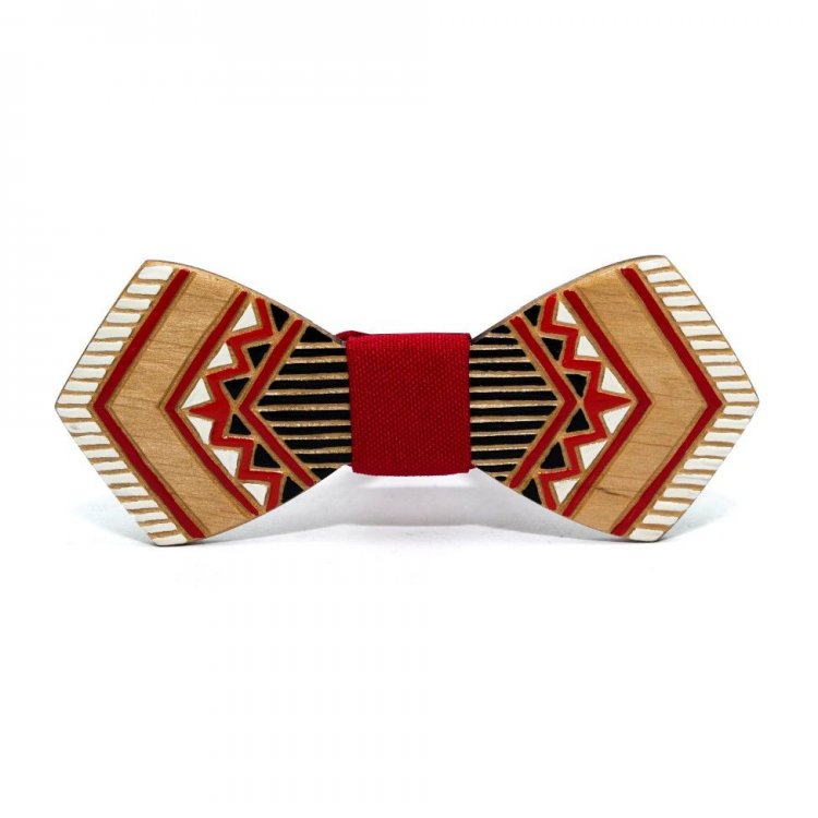 

Галстук-Бабочка Gofin wood Плоская С Красным Рисунком 11 x 4.5 см Дерево GBDH-8340 5287596