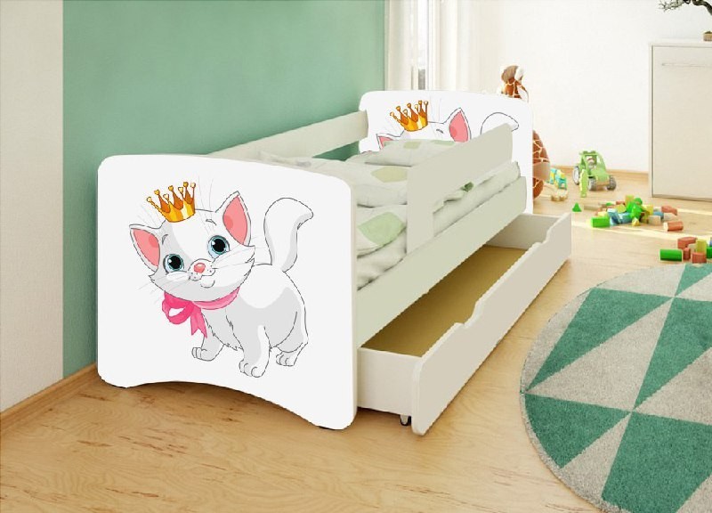 

Ліжко дитяче Happy Baby Котик 80*170 з шухлядою та бортиком