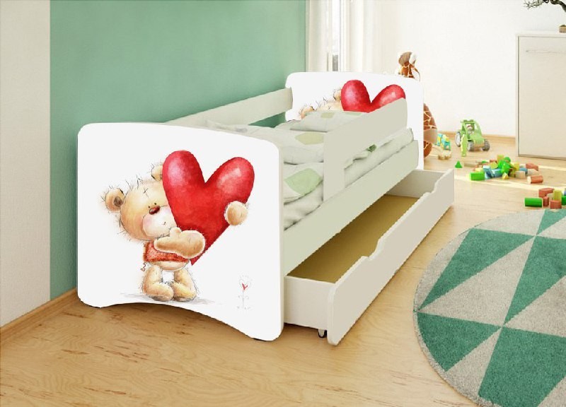 

Ліжко дитяче Baby Ведмедик з сердечком 70*140