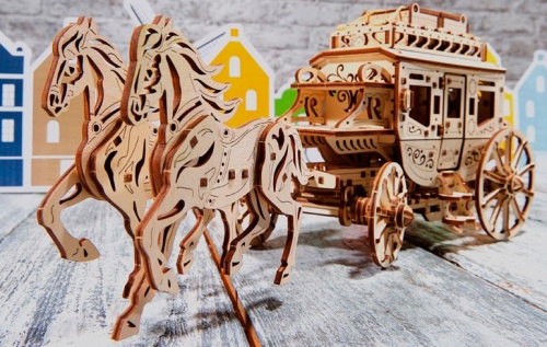 Почтовый дилижанс, механический 3D пазл, Ukrainian Gears – низкие цены ...