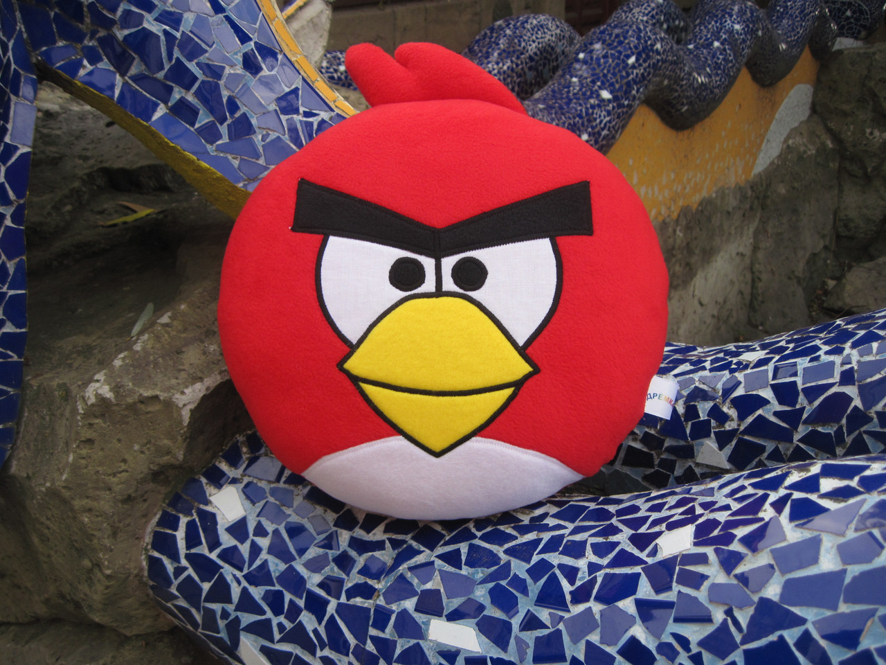 

Мягкая игрушка Dremka 35x35 см подушка Angry Birds ручная работа РМИ37