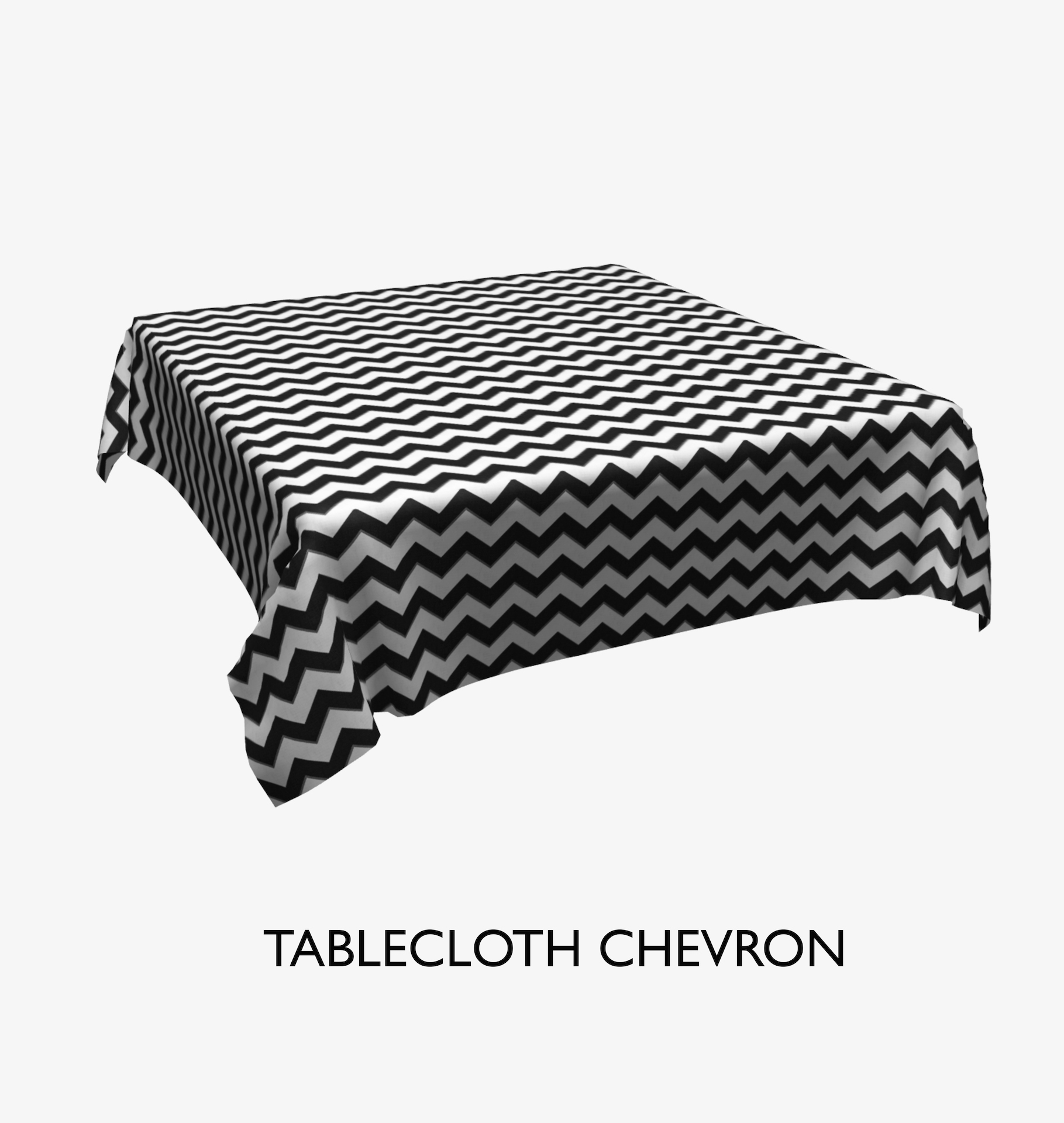 

Скатерть на стол из ткани хлопок в бело-черный зигзаг BIG YETI 140х240 см (sk-19462v106)