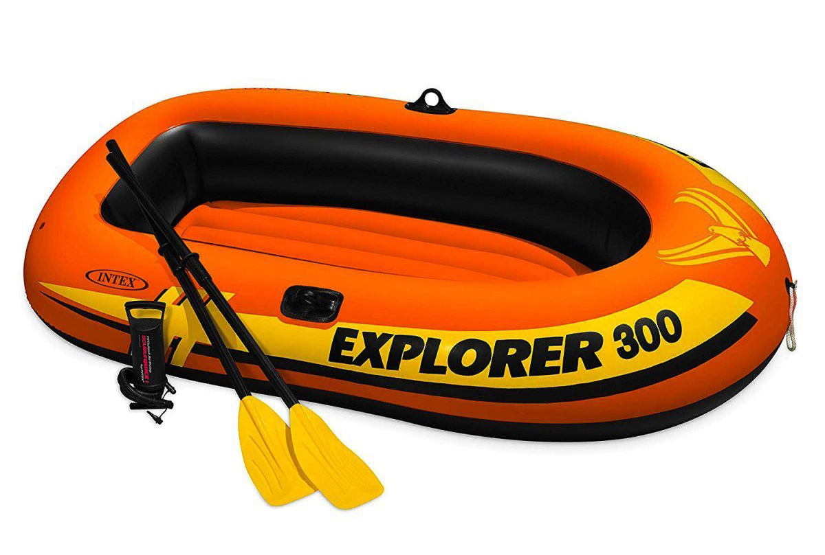 

Трехместная надувная лодка Intex Explorer 300 Set с веслами и насосом (58332)