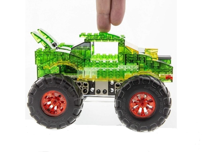 Laser pegs green store monster