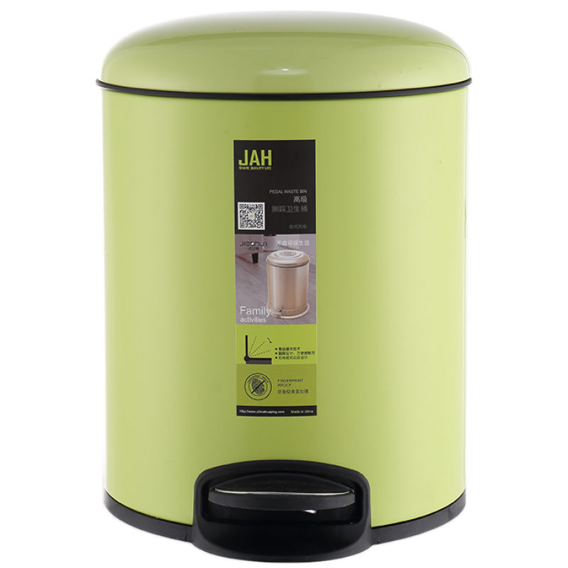 

Ведро для мусора с педалью JAH 4 л зеленое (6310)