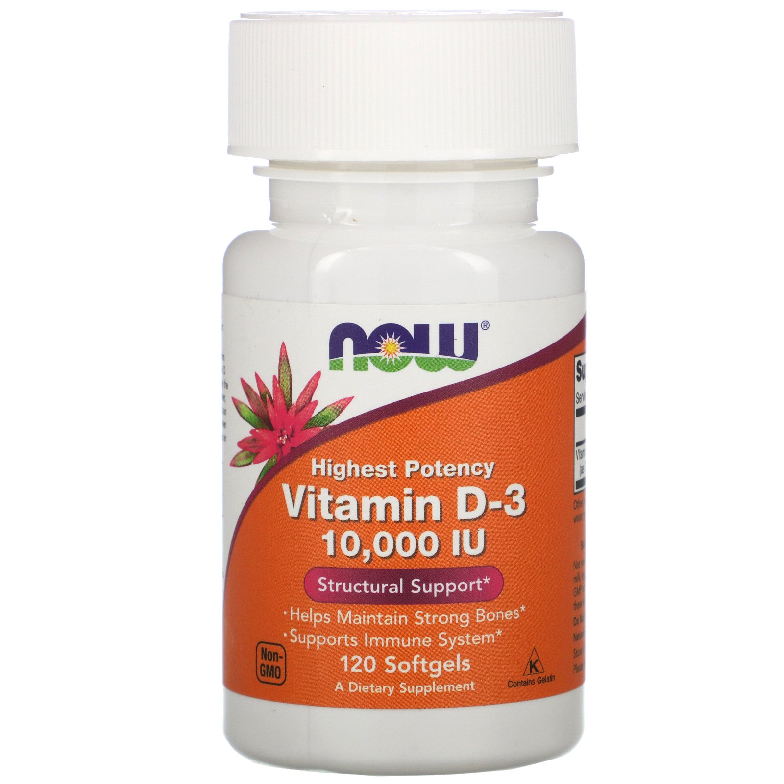 

Витамины NOW Vitamin D3 10 000 МЕ 120 softgels
