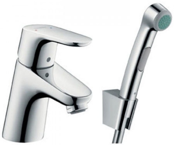 

Смеситель для раковины с набором для гигиенического душа Hansgrohe Focus 31926000 (24350)