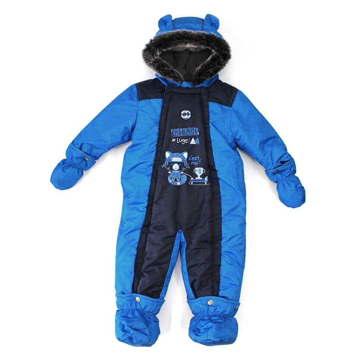 

Зимний цельный комбинезон Peluche&Tartine F17M107BG-Navy ярко-синий 80 - 90 см (F17M107BG-Navy-18m)