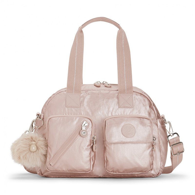 

Женская сумка Kipling DEFEA UP Metallic Blush 11л