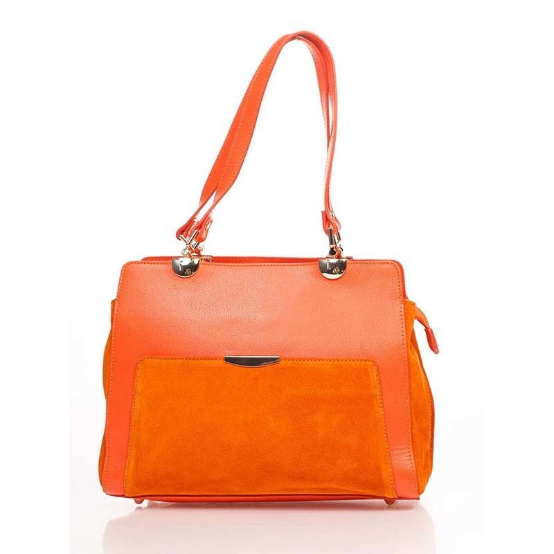 

Женская кожаная сумка Italian bags Оранжевый