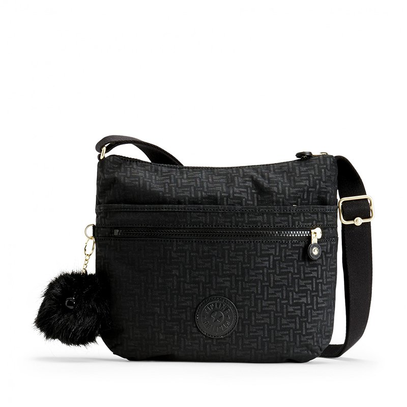 

Женская наплечная сумка Kipling ARTO Black Pylon Emb 6л