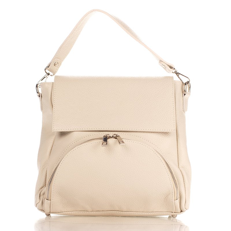 

Женская кожаная сумка Italian bags Бежевый