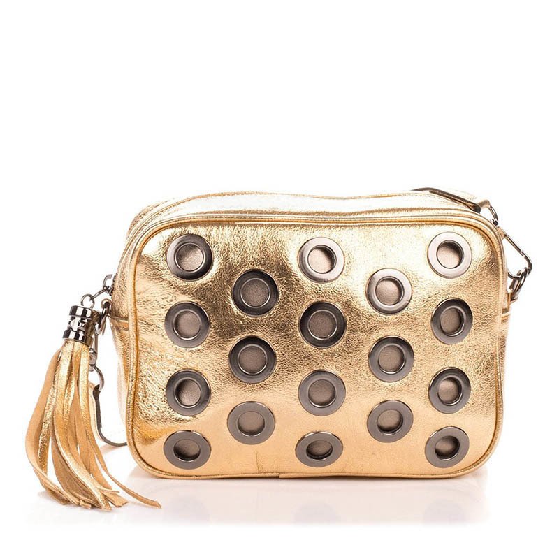 

Женская кожаная сумка-клатч Italian Bags Золотистый