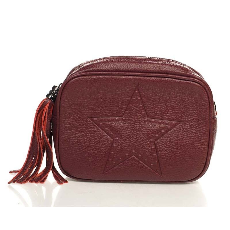 

Женская кожаная сумка Italian Bags Бордовый