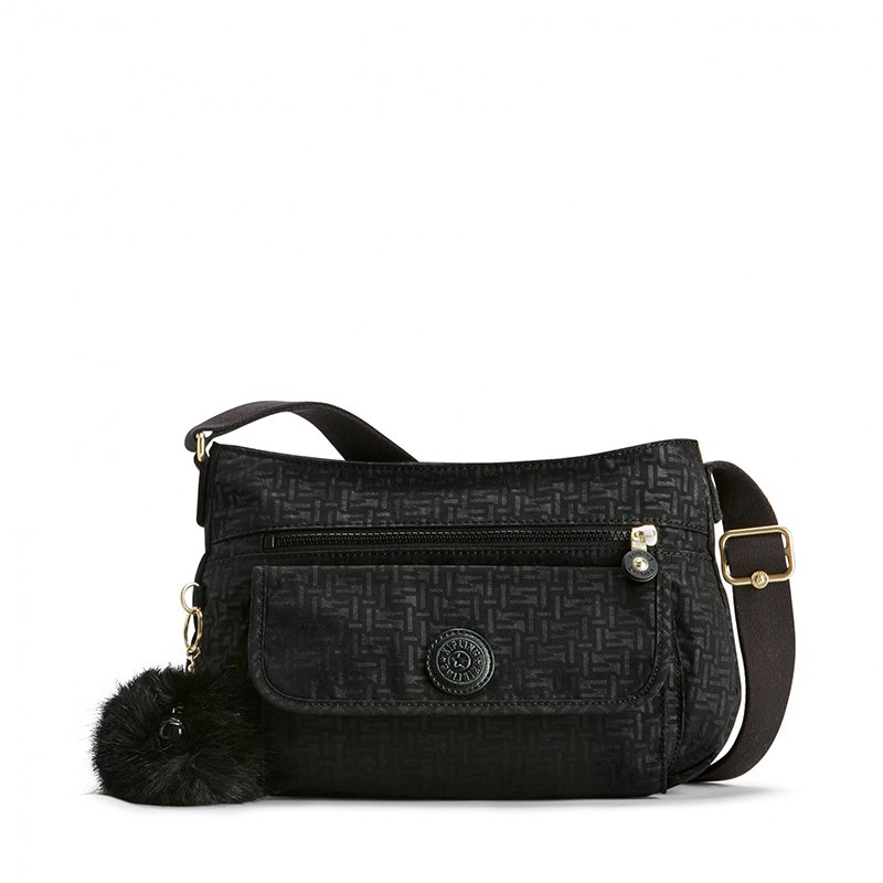 

Женская наплечная сумка Kipling SYRO Black Pylon Emb 8л