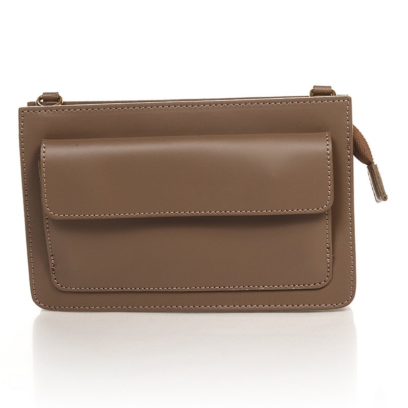 

Клатч кожаный Italian Bags Таупе