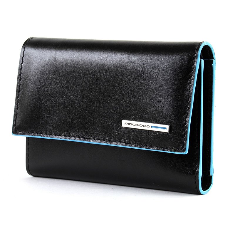 

Портмоне Piquadro BL SQUARE Black с отдел. для монет на молнии с RFID защитой