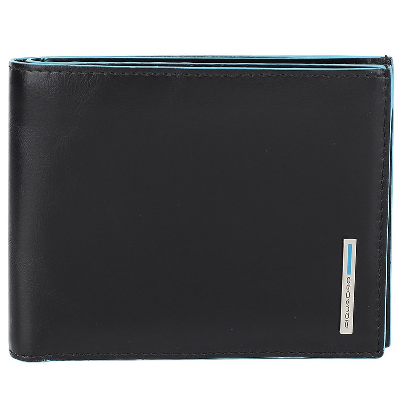 

Портмоне кожаное Piquadro Blue Square Black с отдел. для монет с RFID защитой