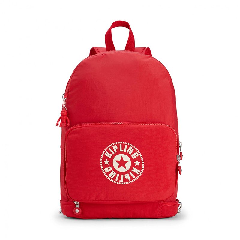 

Городской рюкзак 2в1 Kipling CLASSIC NIMAN FOLD Lively Red складной 21л