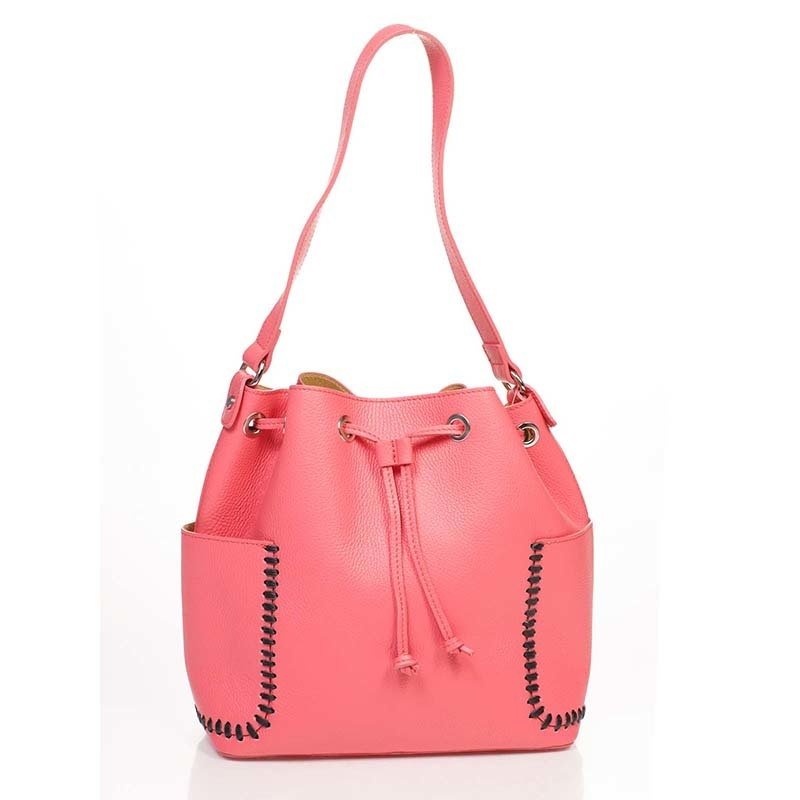 

Женская кожаная сумка Italian bags Коралловый