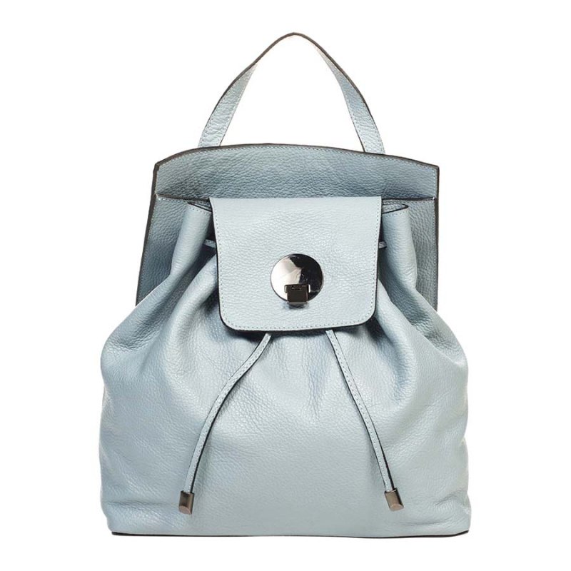 

Городской кожаный рюкзак Italian bags Голубой