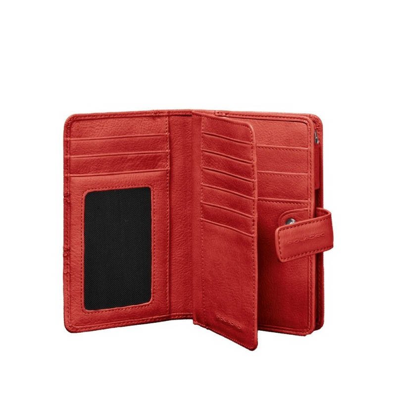 

Портмоне Piquadro VIBE Red женское с отдел. для монет на молнии